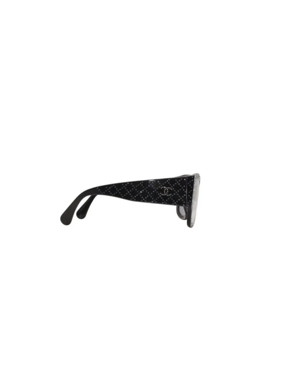 Chanel Sunglasses Eyewear CC Logo Rhinestone Navy